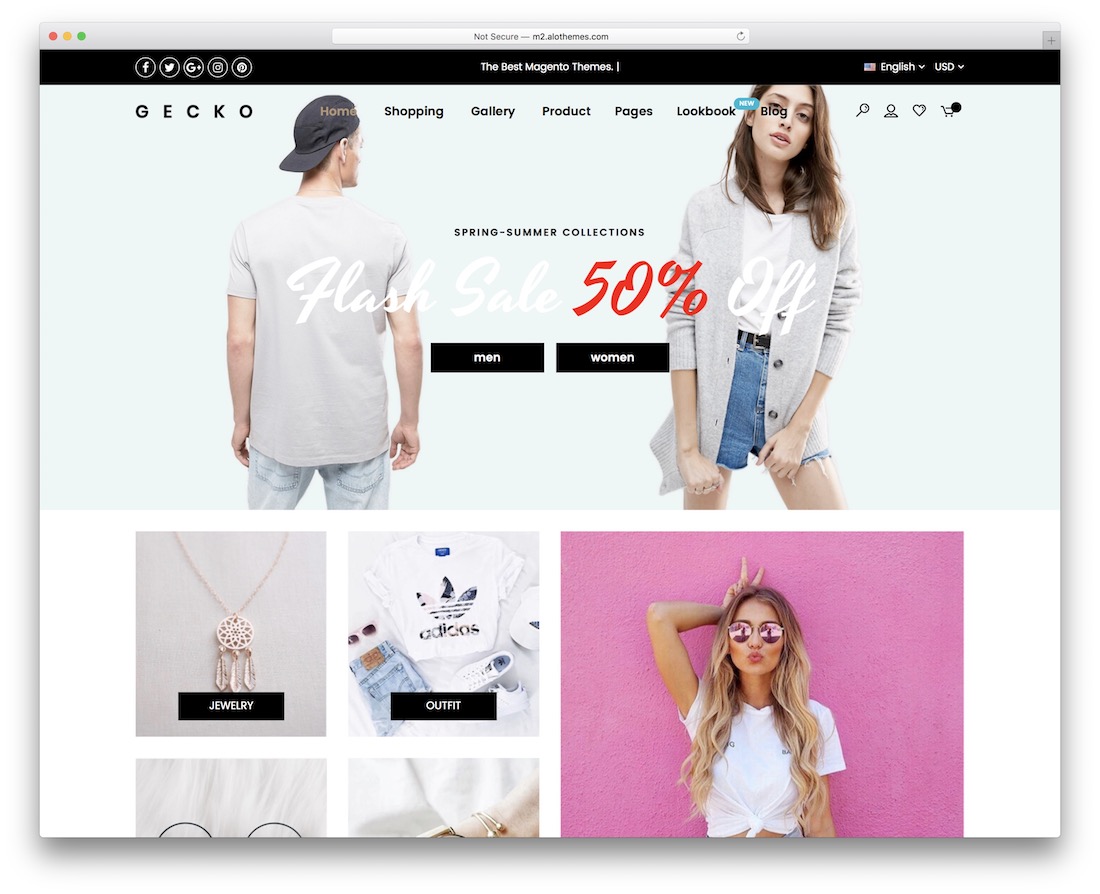 tema modei gecko magento