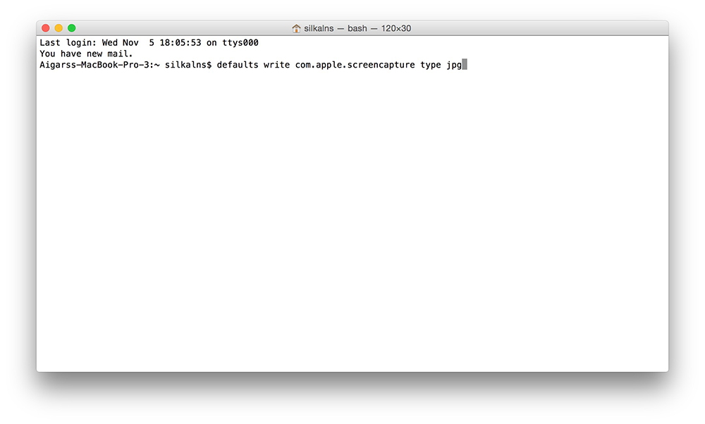 Terminal Mac OS X Yosemite