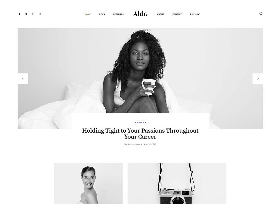 Aldo | Tema WordPress Blog Gutenberg