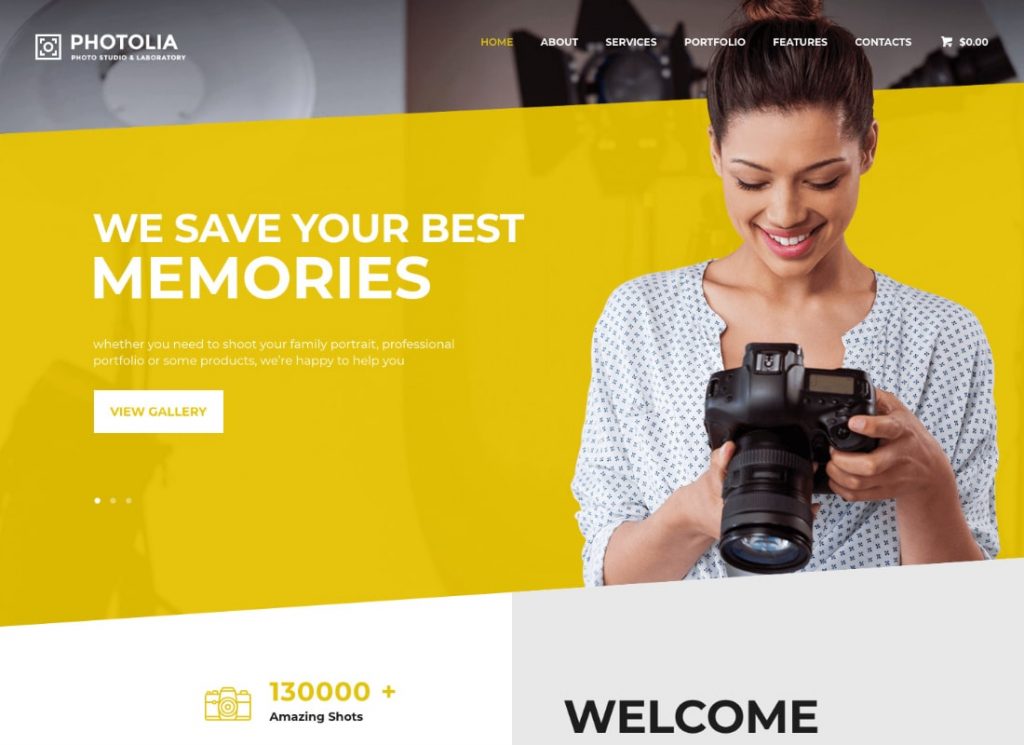 Photolia | Tema WordPress per azienda e negozio di forniture di foto