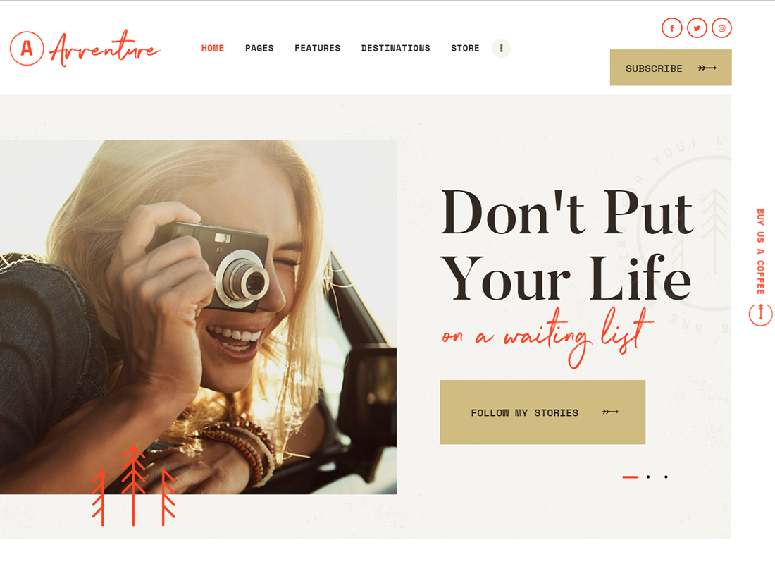 Avventure | Tema WordPress per blog personali di viaggio e stile di vita
