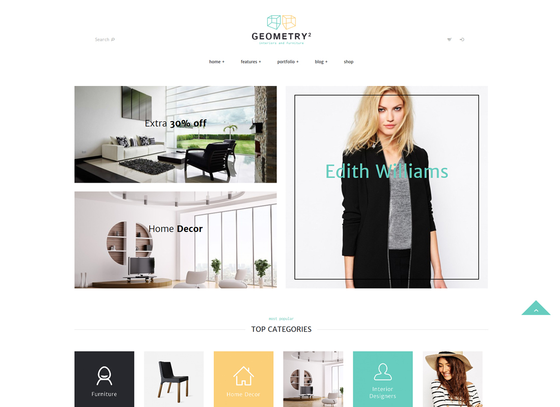 Geometria | Tema WordPress per negozio di arredamento e interior design