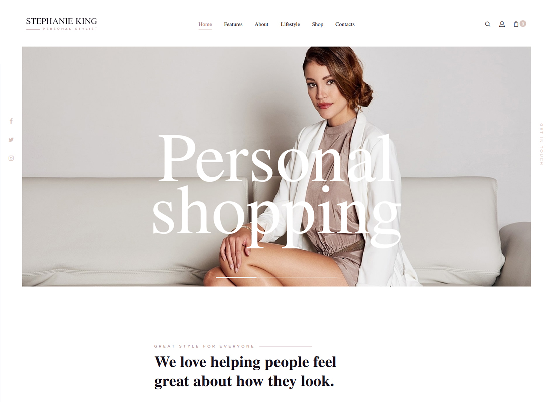 S.King | Tema WordPress per stilista personale e fashion blogger