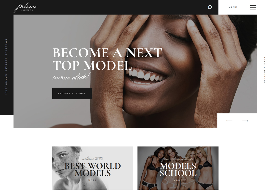 Podio | Tema WordPress per agenzie di modelli