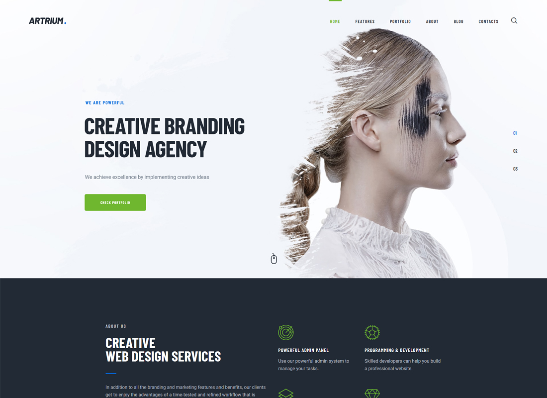 Artrio | Tema WordPress per Agenzia Creativa e Studio Web
