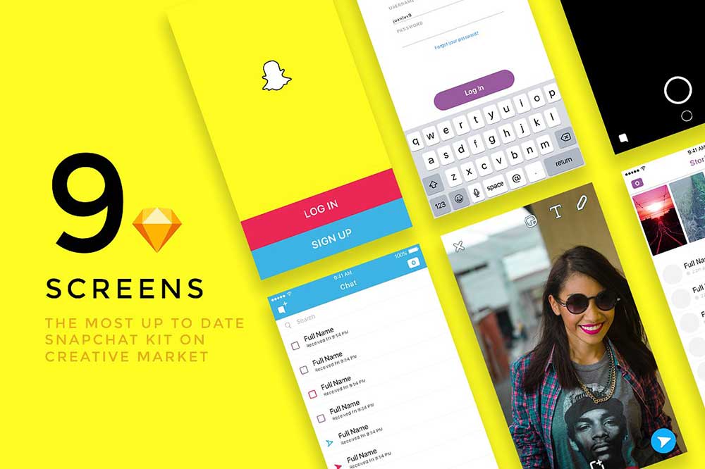 mockup di snapchat