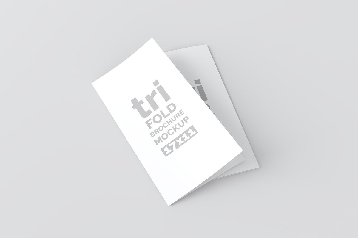 Макет брошюры Trifold в формате PSD, 17x11