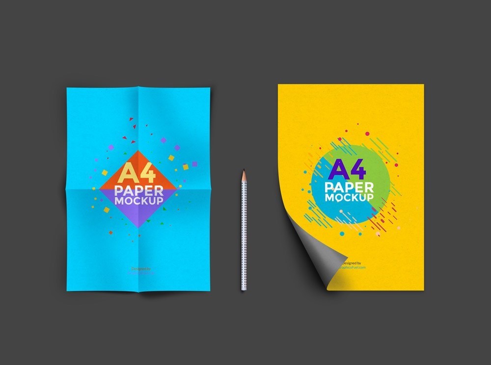 makieta papieru a4 psd