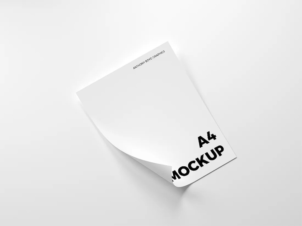 złożona makieta papieru a4