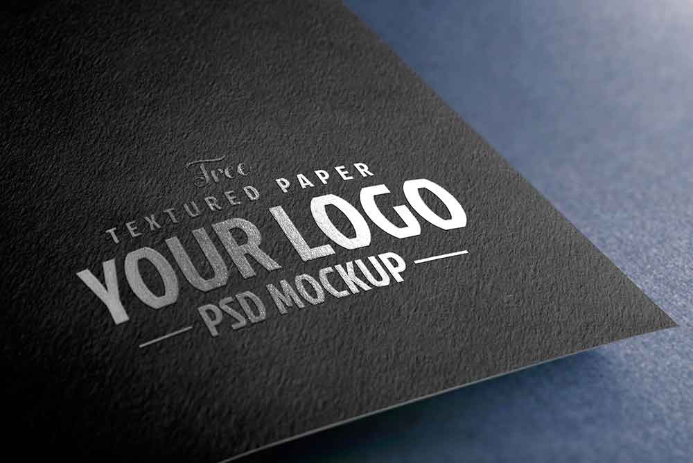 makieta logo z teksturowanego papieru