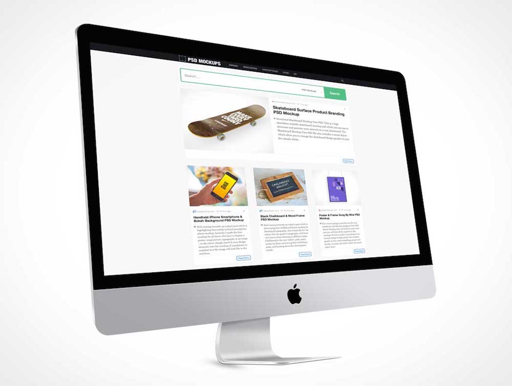multiple perspective imac mockup