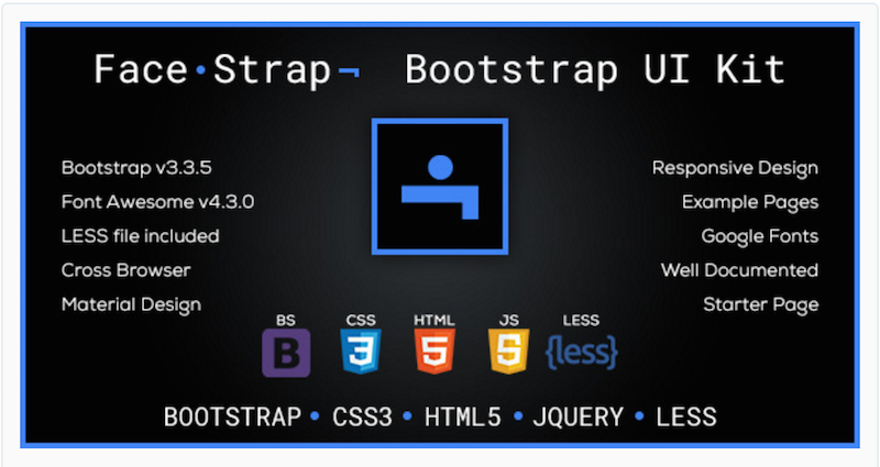 FaceStrap - Skórka Bootstrap i zestaw interfejsu użytkownika