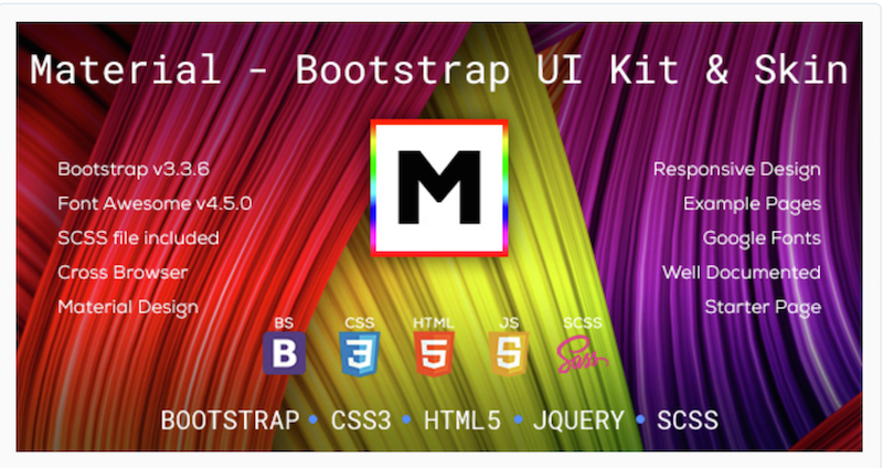 Materiał - Skórka Bootstrap i zestaw UI