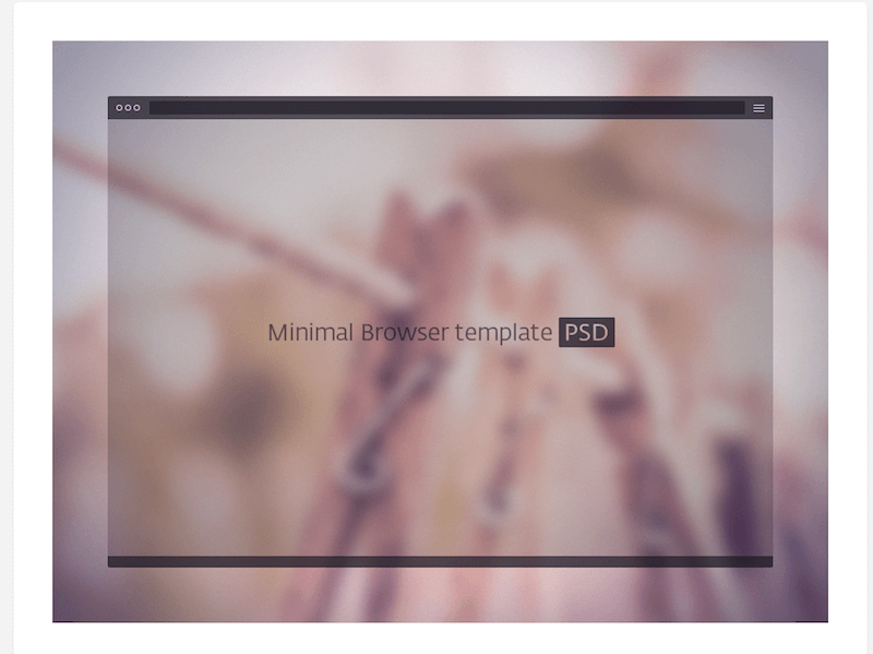 Șablon PSD Dark Minimal Browser