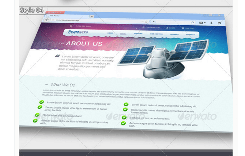 Mock-Up pentru browserul web
