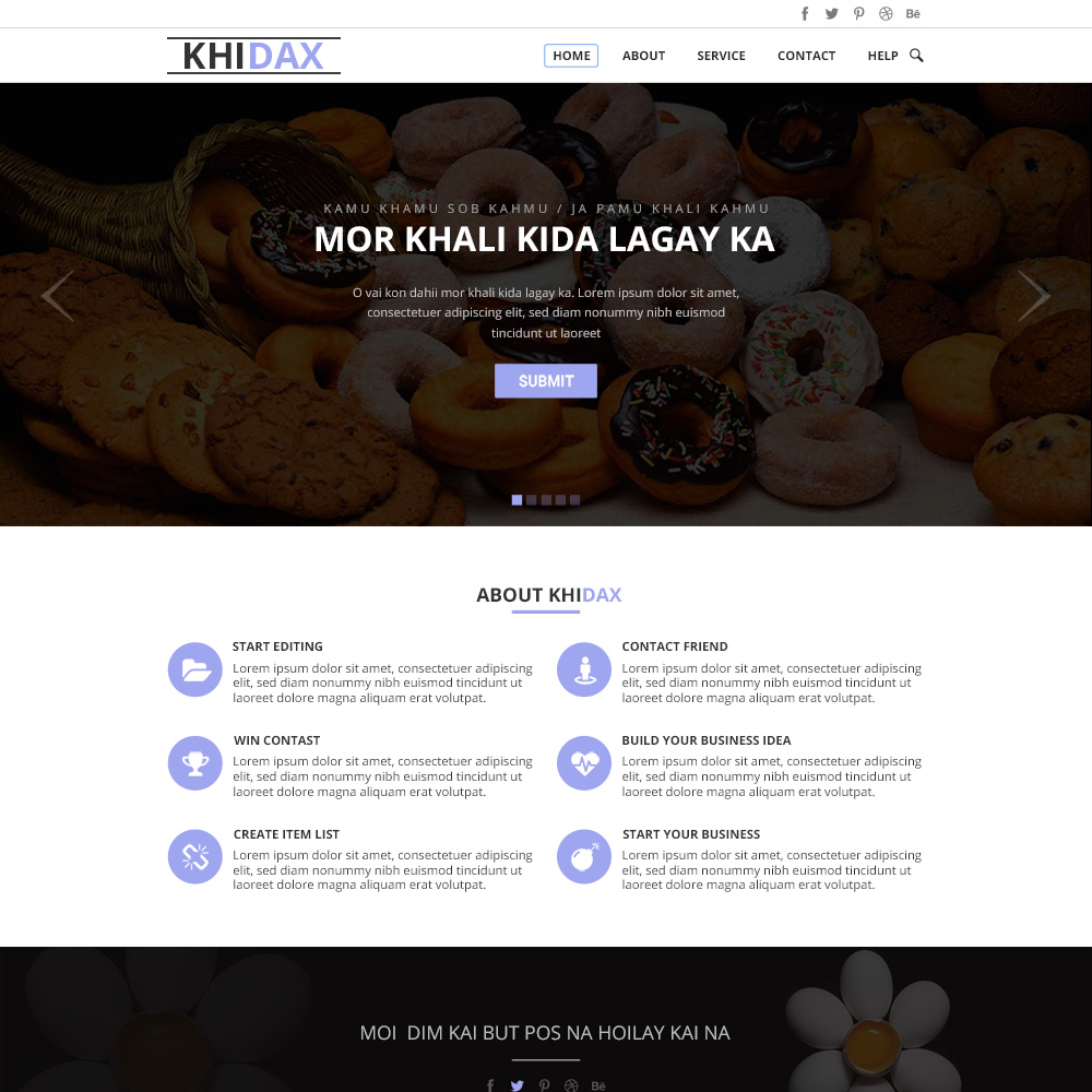 Templat Satu Halaman PSD Khidax