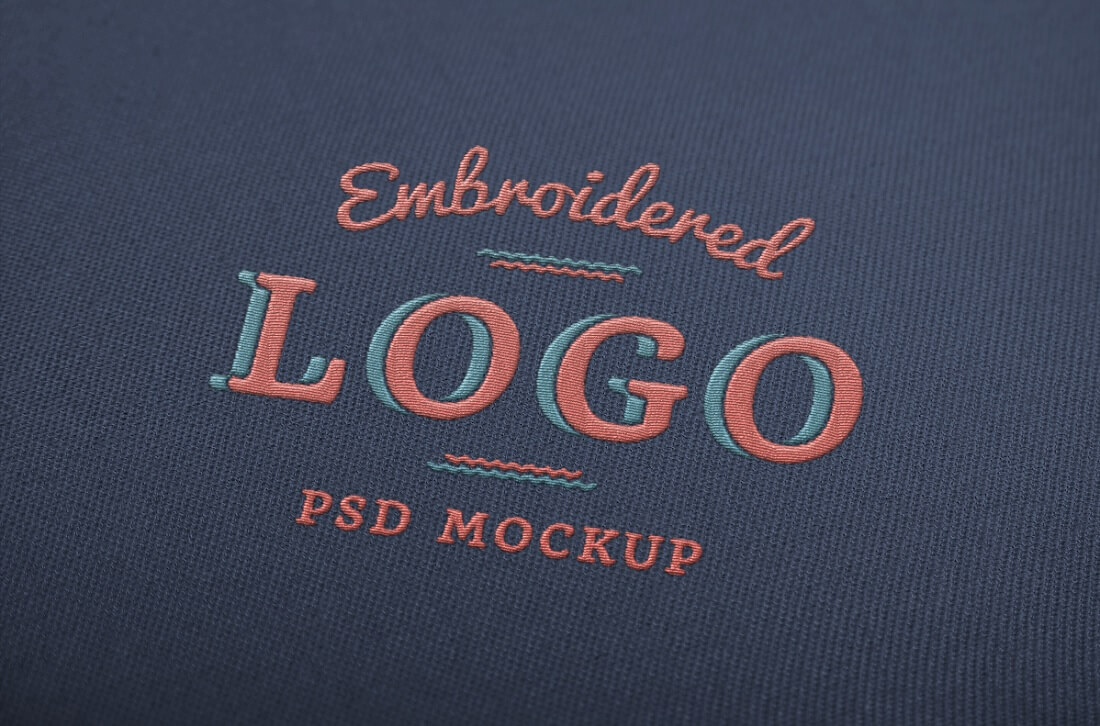 embroidered logo mockup