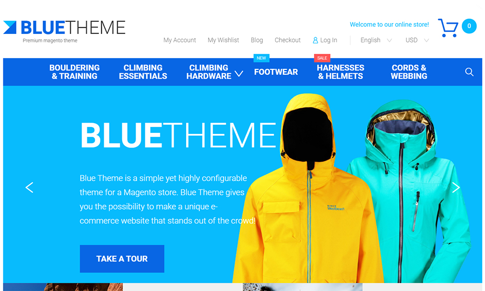 Tema Magento Snowboarding