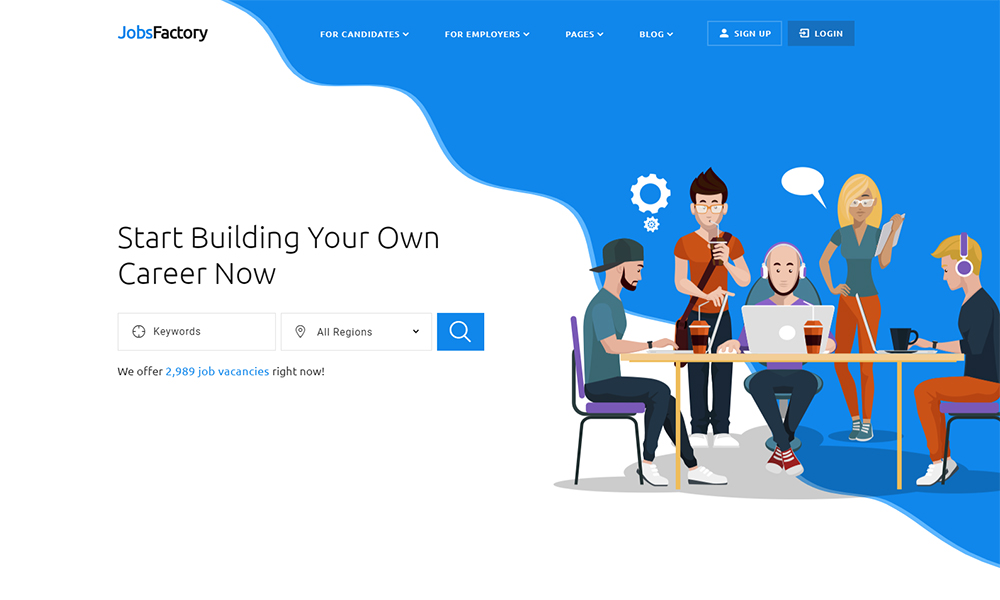 JobsFactory - Șablon de listare a posturilor