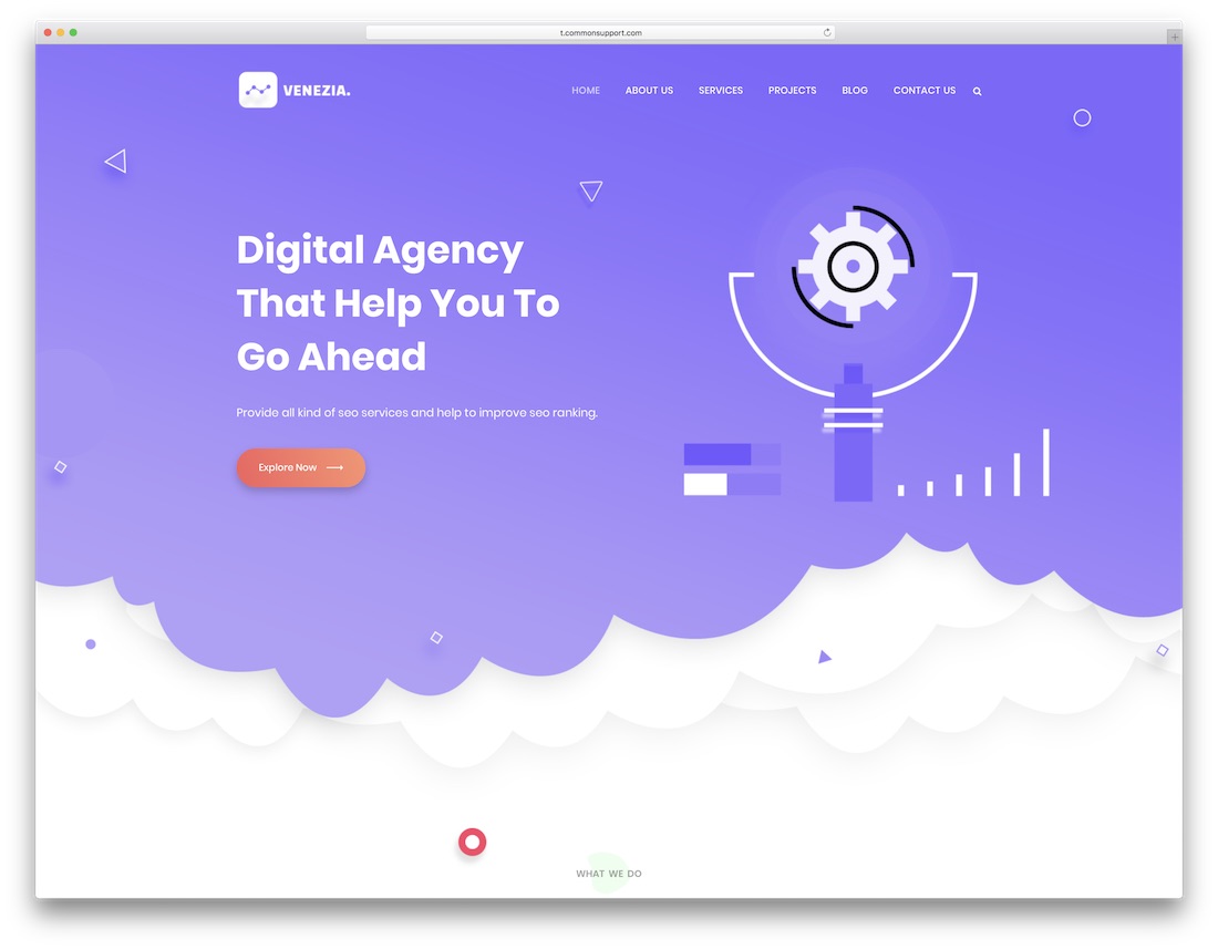 șablon site web marketing venezia