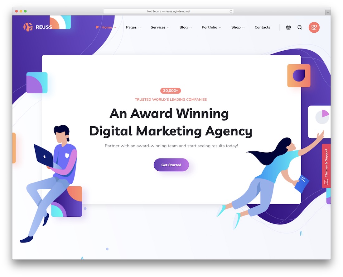 reuss marketing wordpress theme