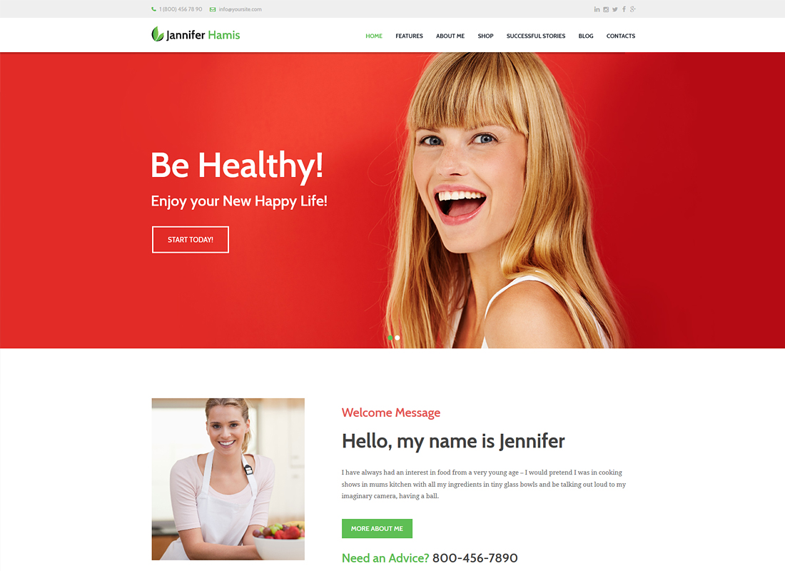 Jannifer Hamis | Health Coach Blog i Lifestyle Magazine Motyw WordPress