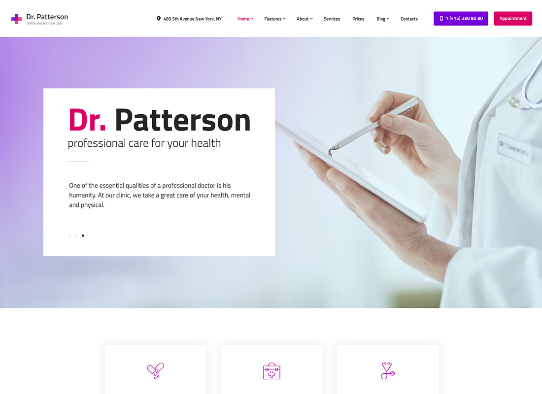 Dr Patterson | Motyw WordPress Medycyna i opieka zdrowotna