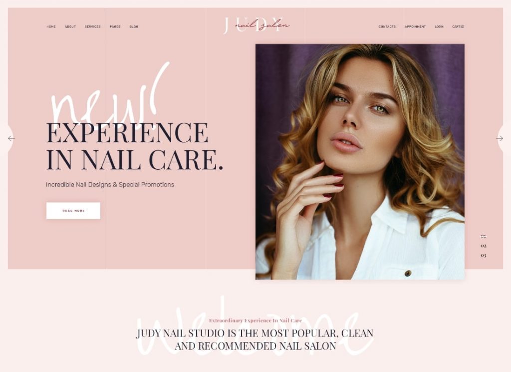 Tema WordPress Nail Bar & Salon Kecantikan