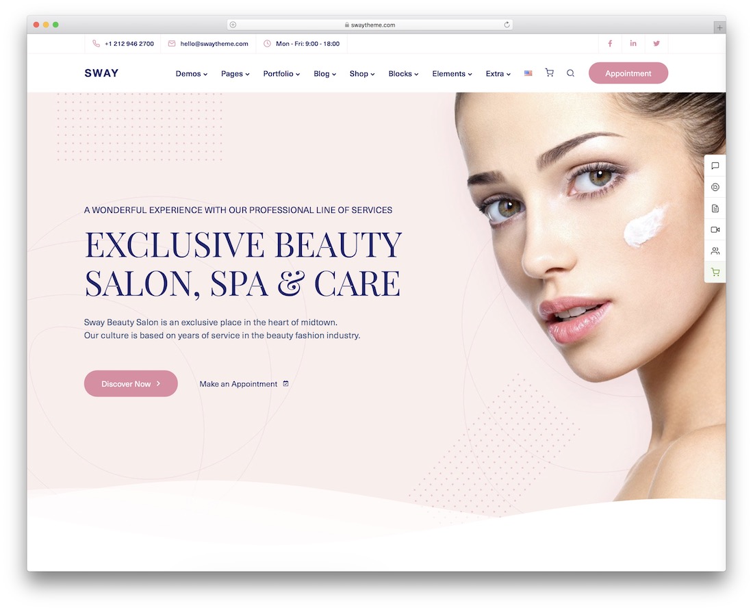 tema wordpress kecantikan bergoyang