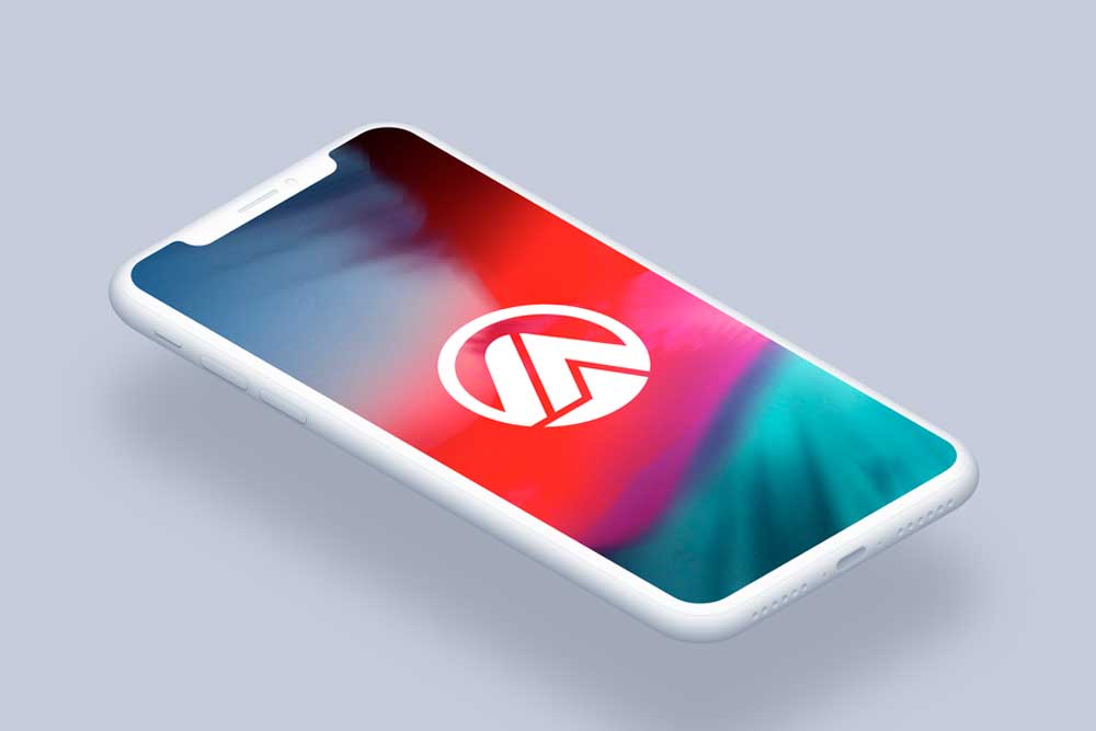 machetă izometrică din lut iphone x