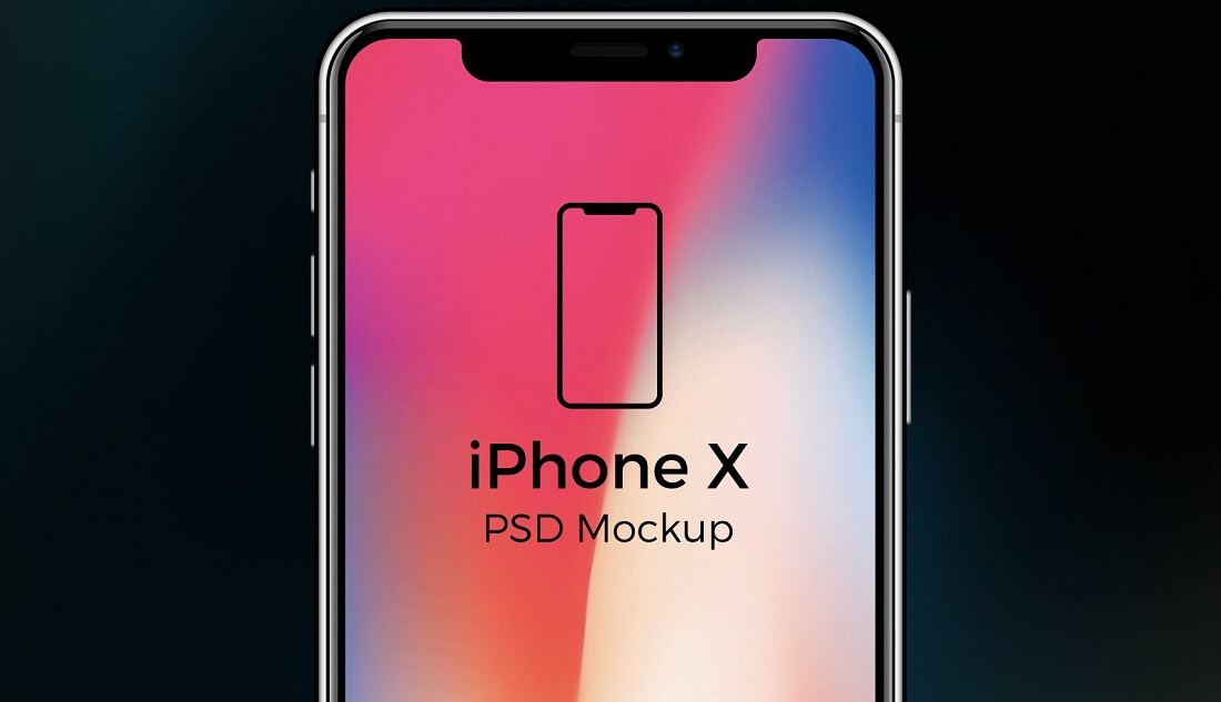 machetă gratuită iphone x psd