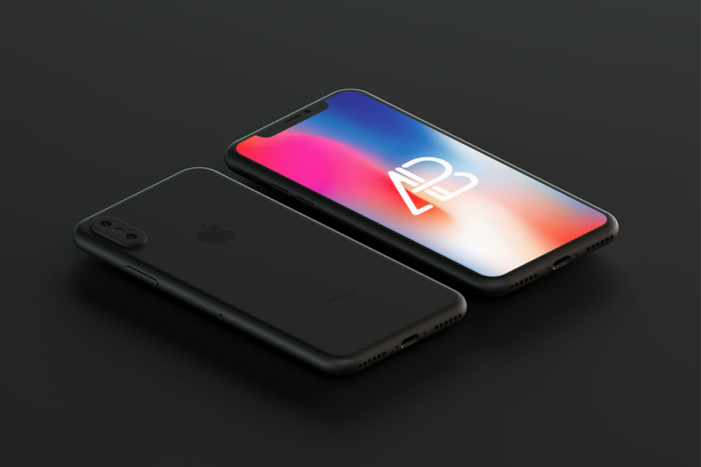 machetă gratuită pentru iPhone x negru
