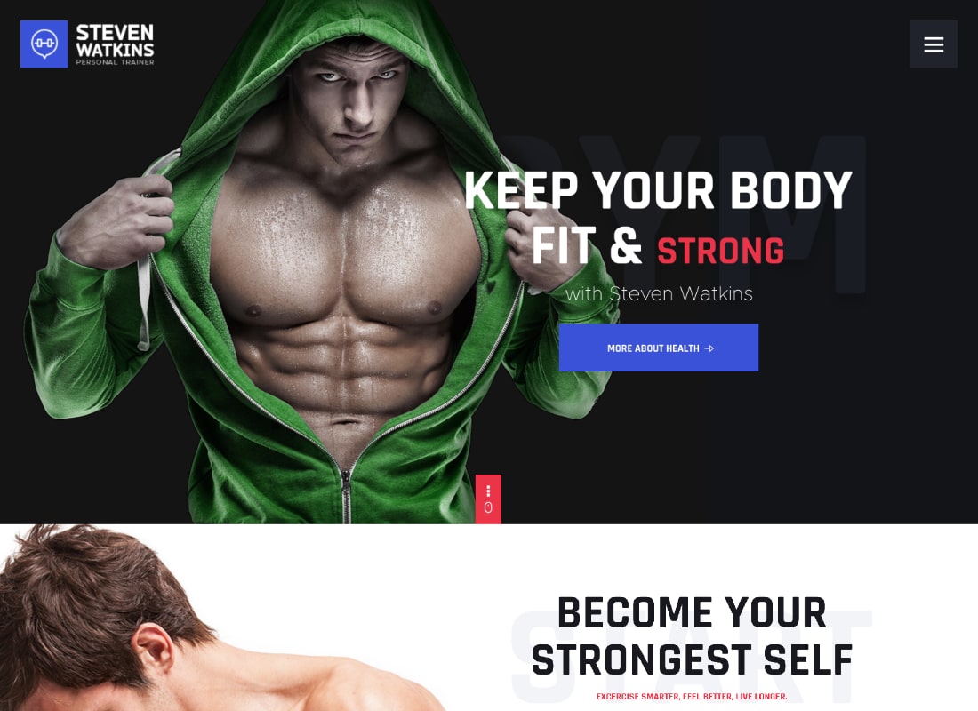 Steven Watkins | Antrenor personal de gimnastică și antrenor în nutriție Tema WordPress