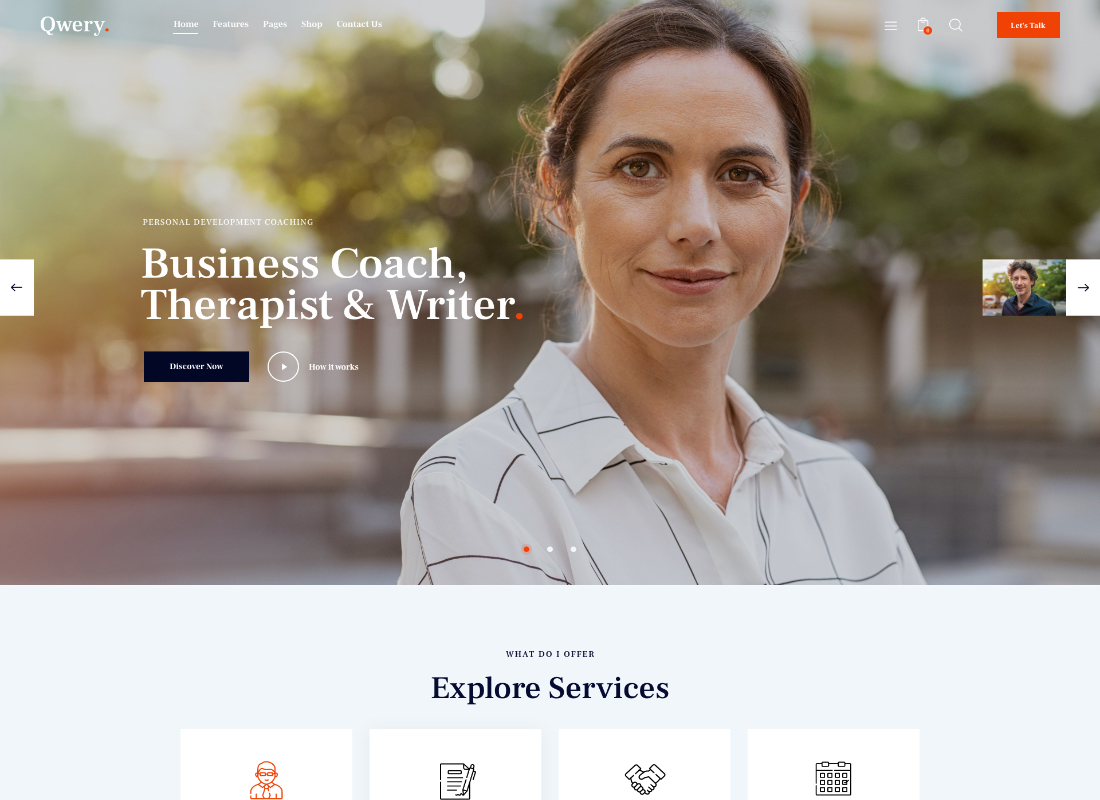 Qwery - Tema WordPress pentru afaceri cu scopuri multiple + RTL