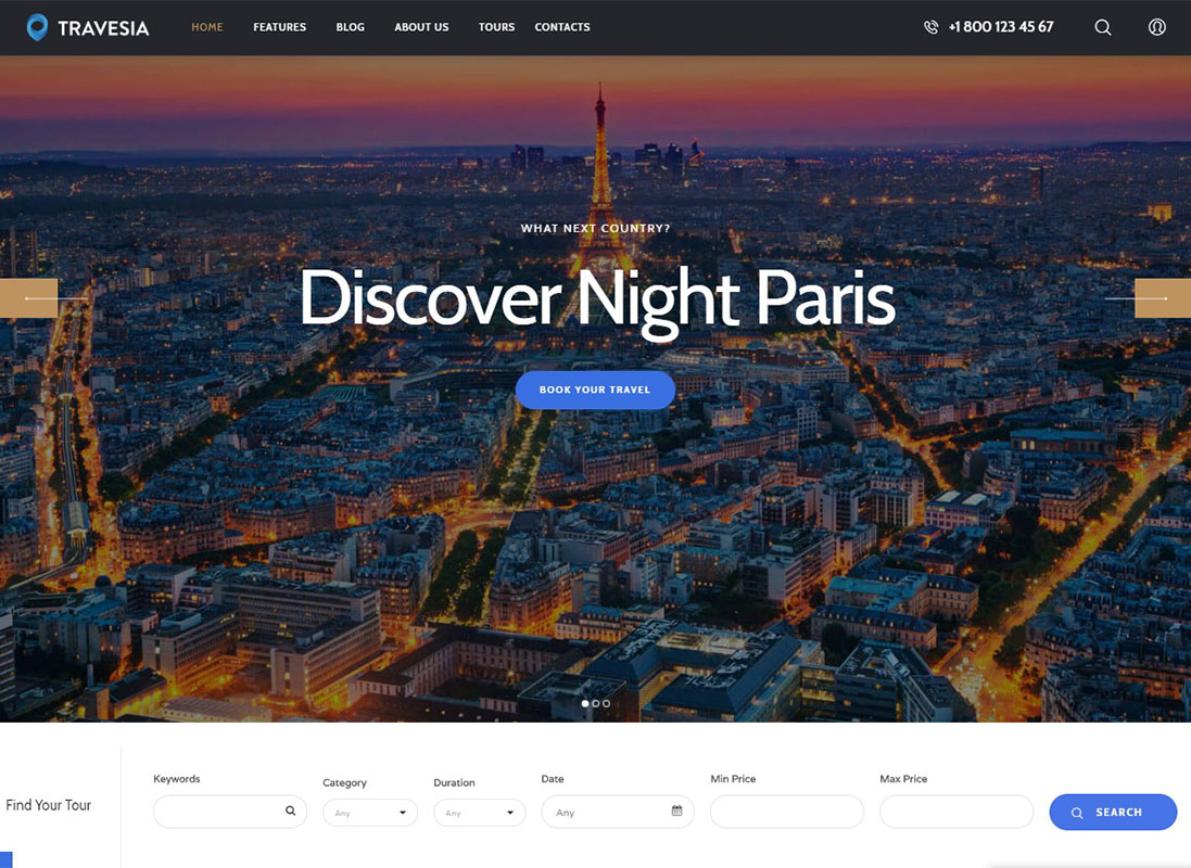 Travesia | O temă WordPress de lux pentru agenția de turism