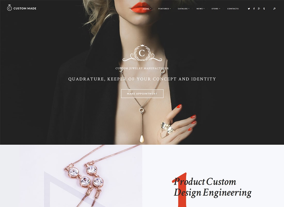 Personalizat | Producător și magazin de bijuterii Tema WordPress de lux