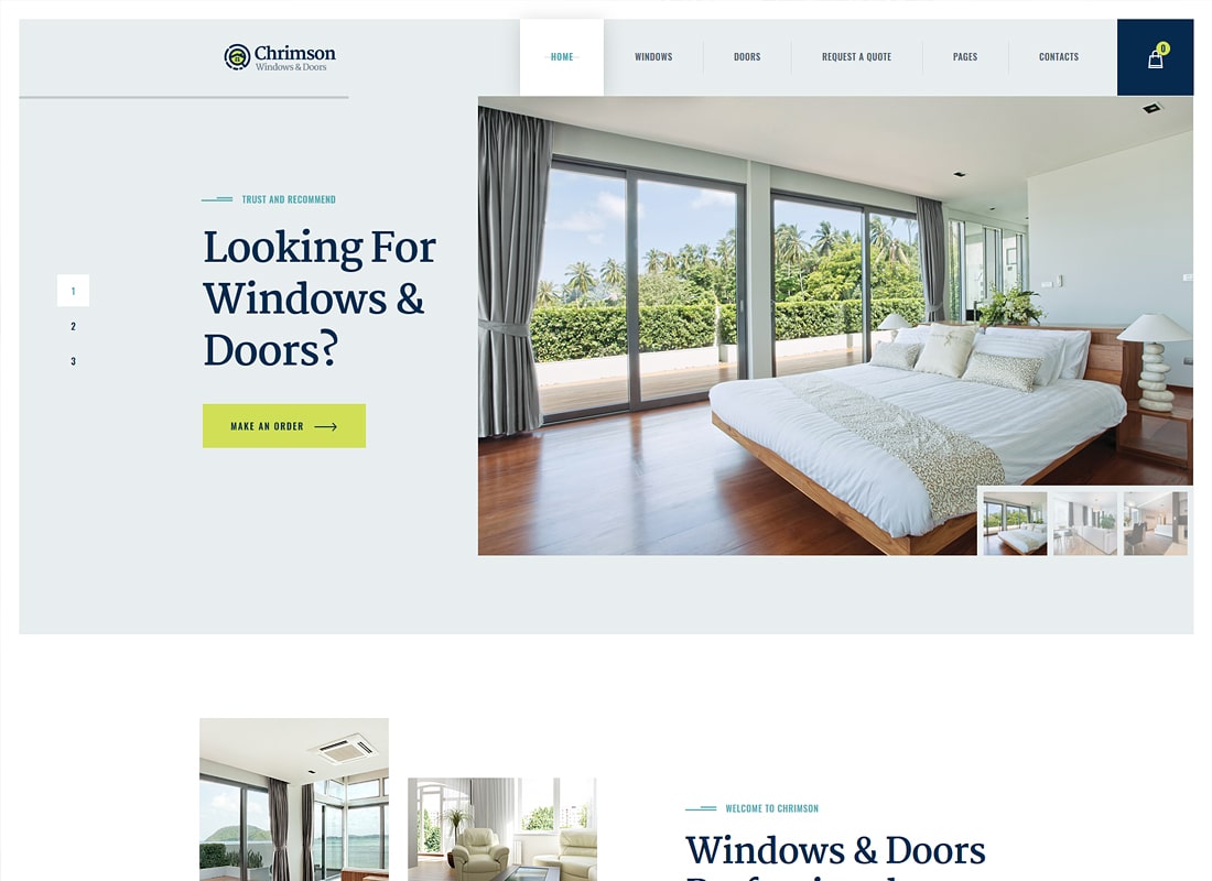 Chrimson | Servicii Windows și ușile Tema WordPress de lux