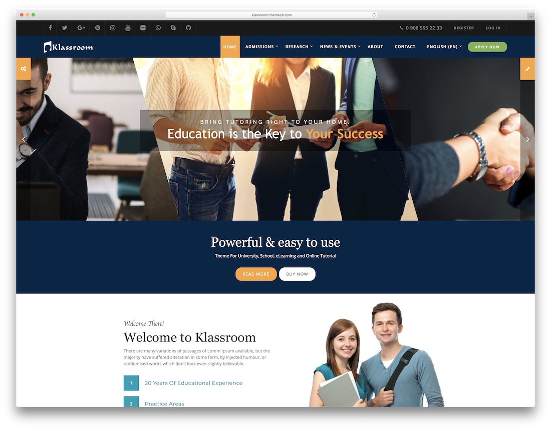 modelo de bootstrap do klassroom moodle