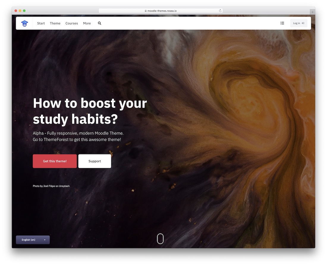 modelo de bootstrap alpha moodle