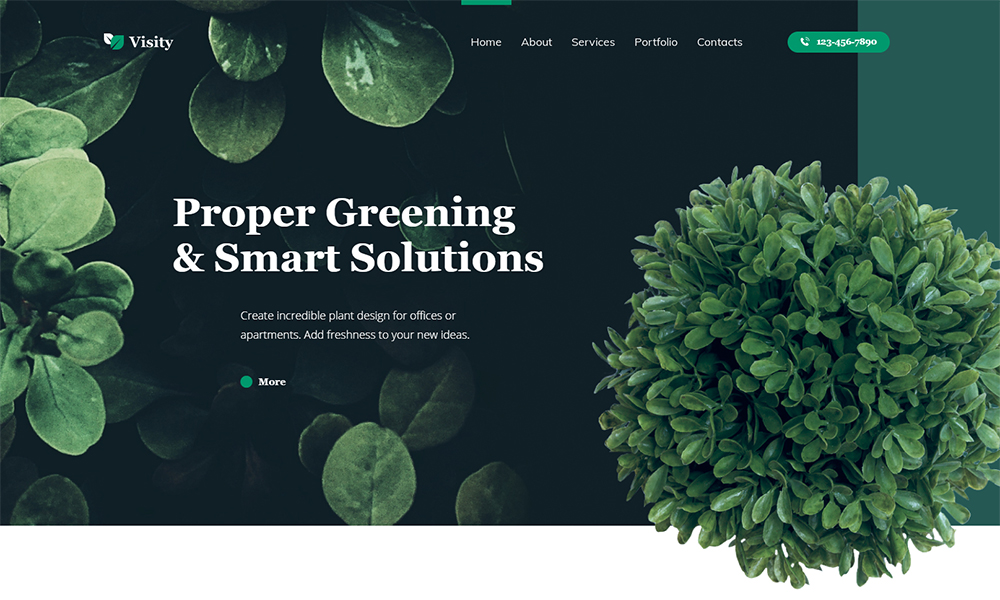 Vizibilitate - Design peisaj cu tema Elementor WordPress