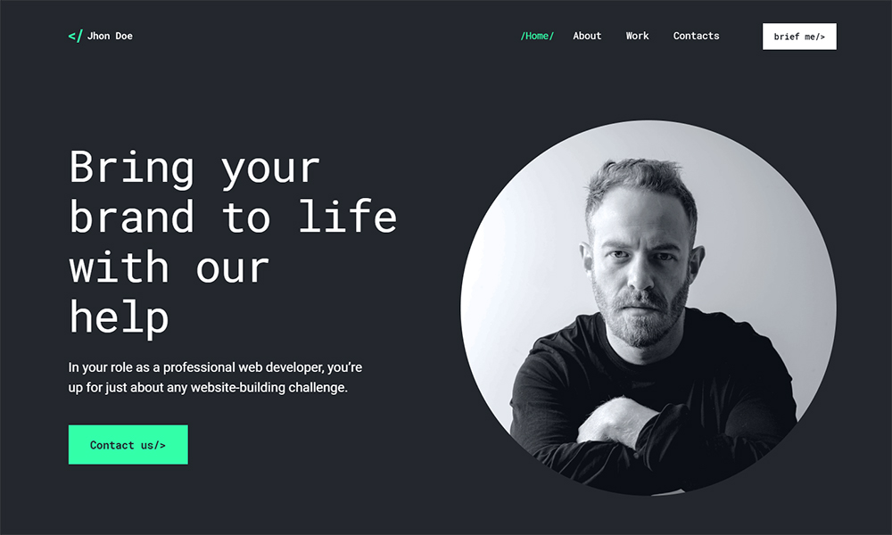 Jhon Doe - Tema WordPress pentru dezvoltatori web contemporani