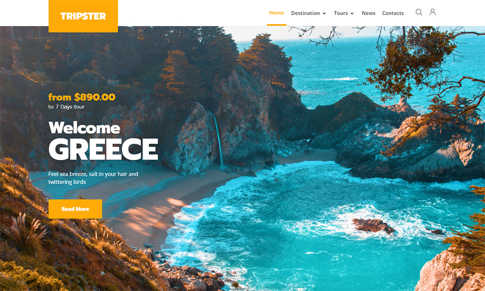 Tripster - Agenție de turism Modern Elementor Tema WordPress