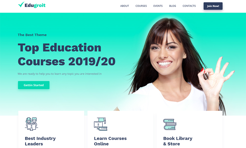 Edugroit - Șablon site-ul cursului online Tema WordPress