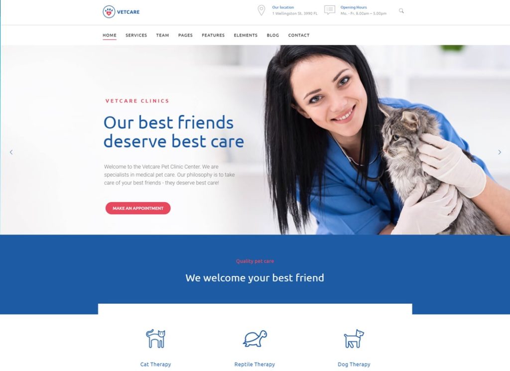 Vetcare Medical | Tema WordPress pentru animale de companie, medic pentru animale și medic veterinar