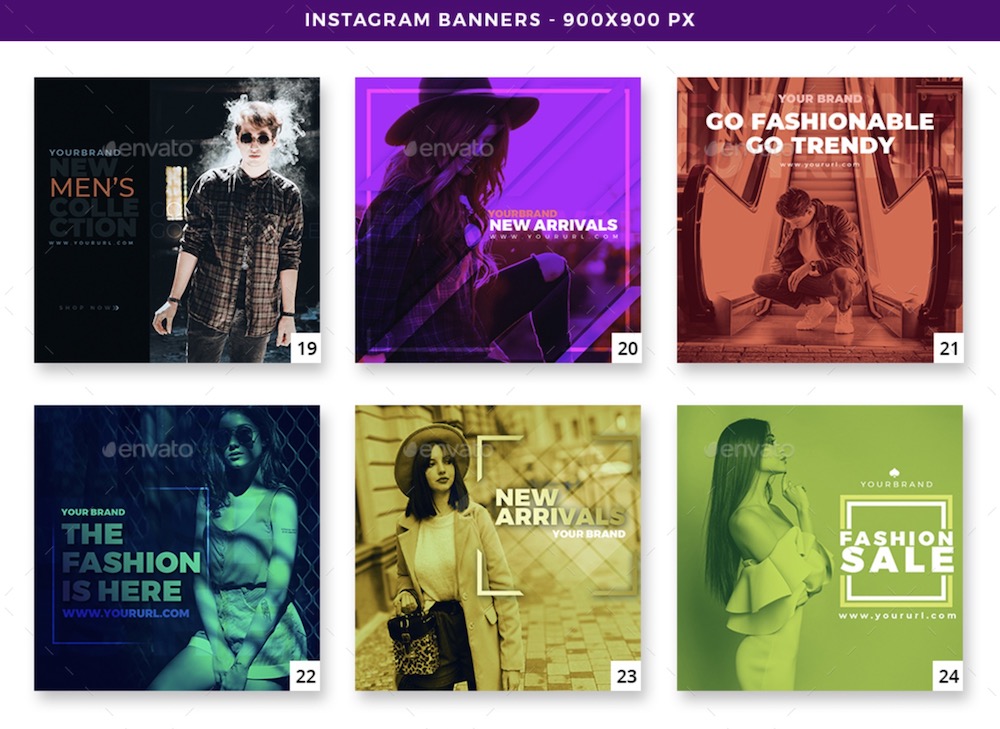 bannere instagram duotone