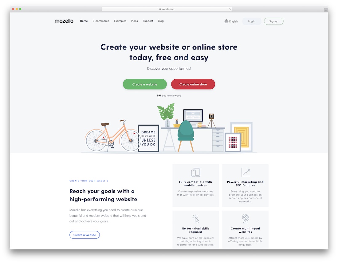 constructor site web de îmbrăcăminte mozello