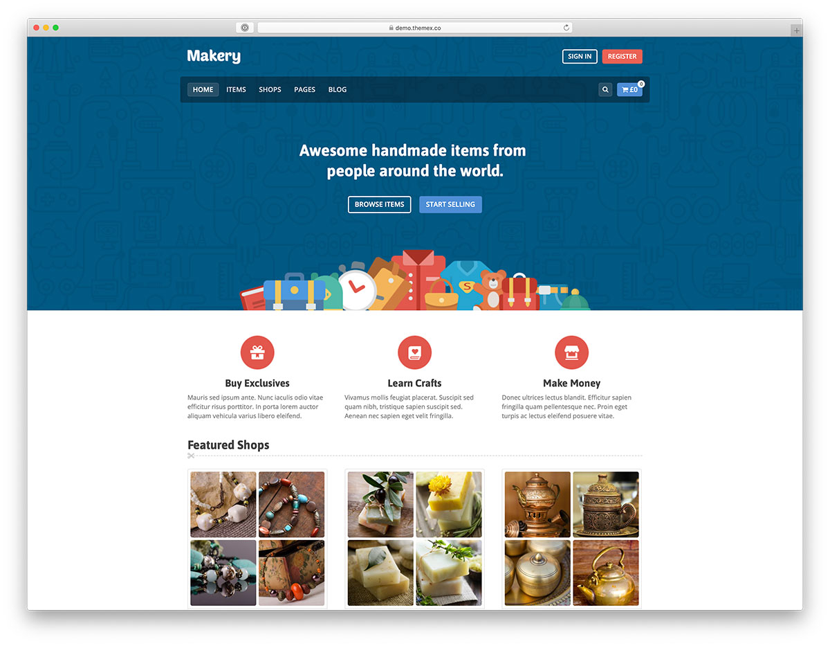 conception de site Web de marché