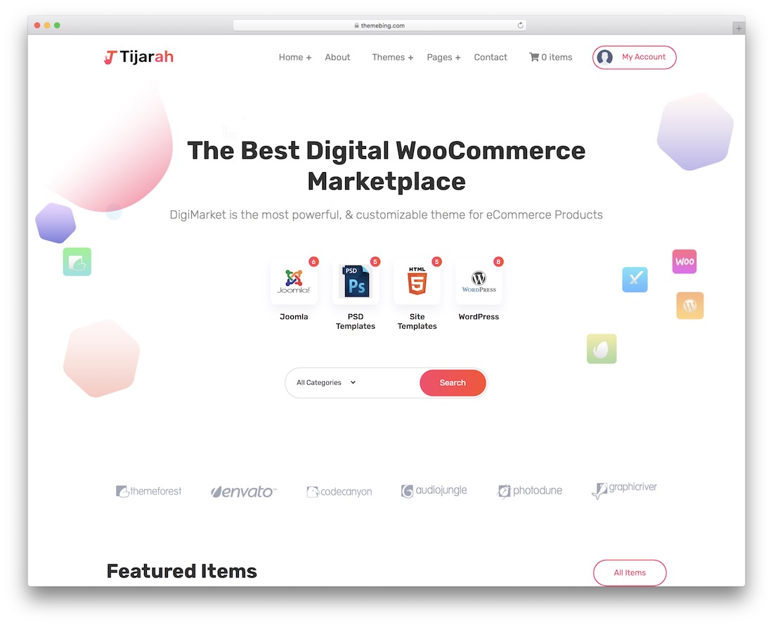 thème wordpress du marché tijarah