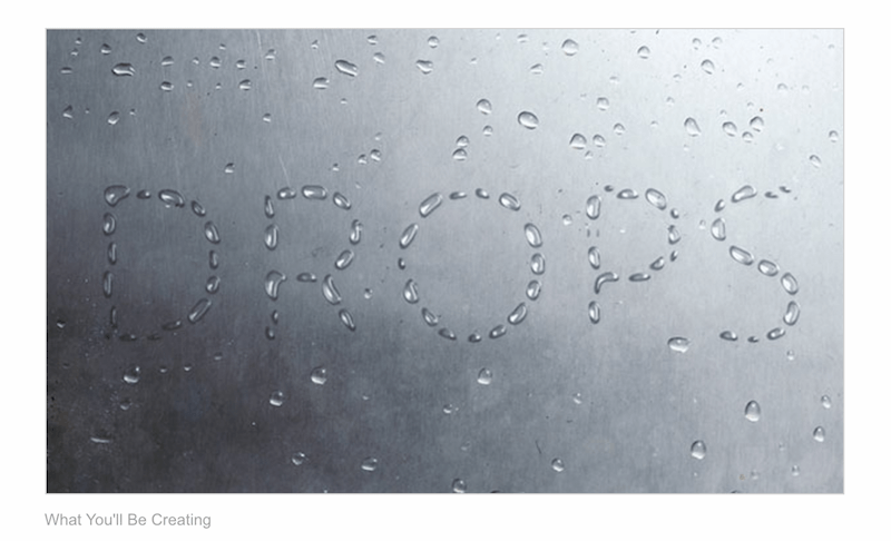 Cum se creează un efect de text Raindrops în Adobe Photoshop