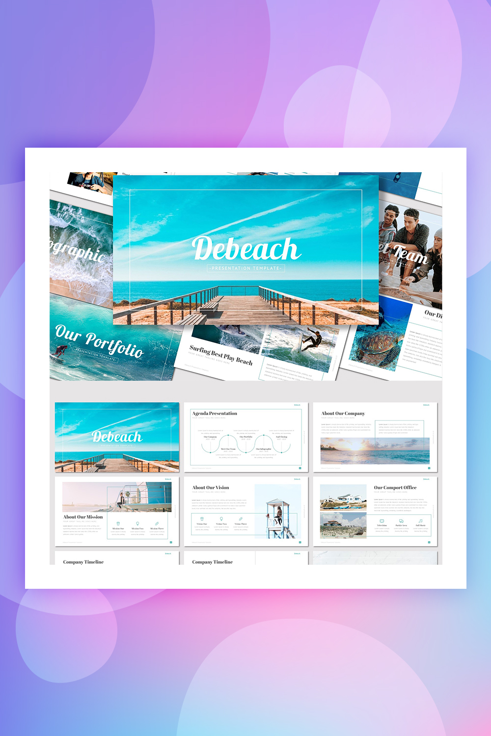 Debeach - Szablon PowerPoint